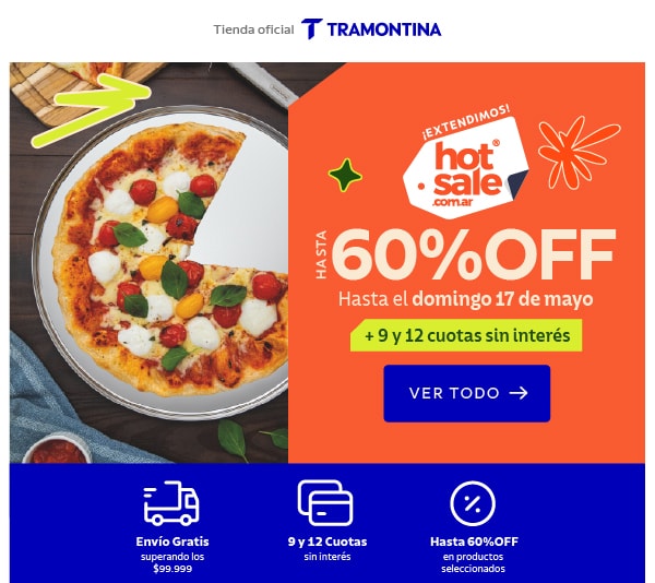 ¡Extendimos! Hasta 60% OFF Hasta el domingo 17 de mayo + 9 y 12 cuotas sin interés VER TODO Envío Gratis superando los $99.999 9 y 12 Cuotas sin interés Hasta 60% OFF en productos seleccionados